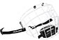 Produktbild Bauer Profile II Gitter fr Eishockeyhelm schwarz-wei