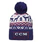 CCM Strick Bommel Weihnachts Mtze Navy