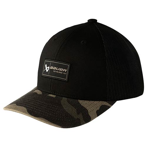 Produktbild Bauer 2 Tone Camo curved brim Snapback Cap schwarz Senior