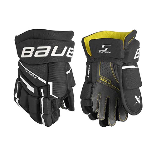 Bauer Supreme Mach Eishockey Handschuhe Bambini schwarz-wei