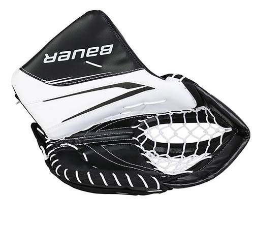 Bauer Vapor X5 Pro Eishockey Fanghand Senior Weiss-Schwarz