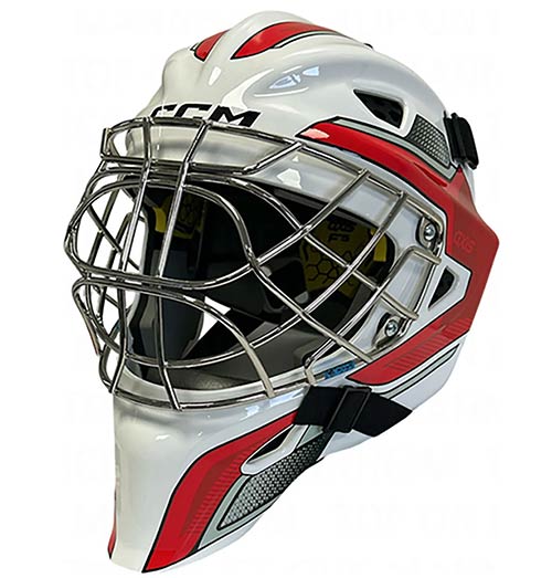 Produktbild CCM Axis F5 Eishockey Torwartmaske Senior Weiss-Rot
