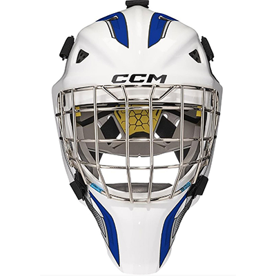 Produktbild CCM Axis F5 Eishockey Torwartmaske Senior Weiss-Royal