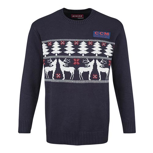 Produktbild CCM Christmas Knit Sweatshirt Navy Senior