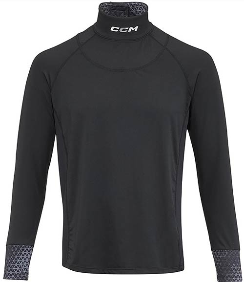 Produktbild CCM Long Sleeve mit integrierten Halsschutz Junior Schwarz