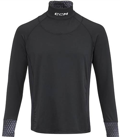 Produktbild CCM Long Sleeve mit integrierten Halsschutz Senior Schwarz