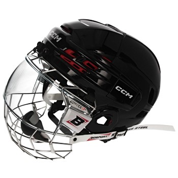 CCM Tacks 70 Helm schwarz + Vollvisier BoSport Sr (Bundle)