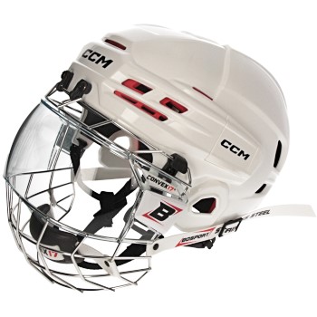 CCM Tacks 70 Helm weiss+ Vollvisier BoSport Sr (Bundle)