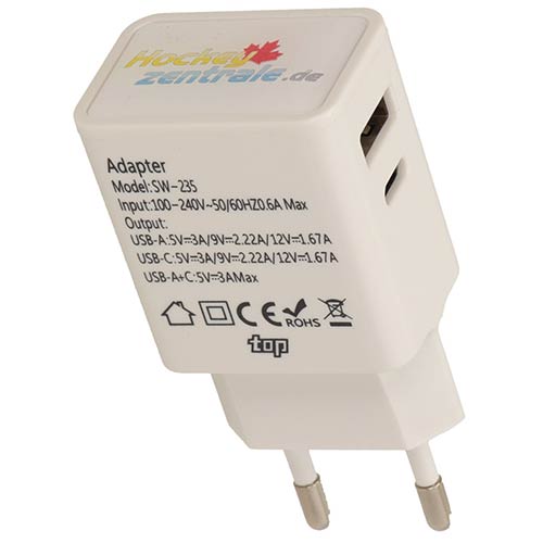 Hockeyzentrale Universal USB Ladestecker Pro Netzteil 220 V