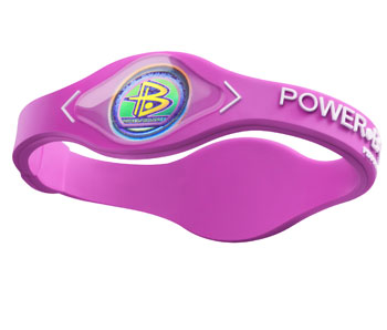 Power Balance Armband Silikon pink/weiss
