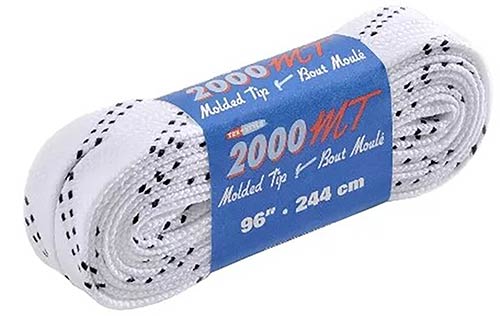Produktbild Schn�rsenkel Gewachst 108"-274cm Weiss-Blau